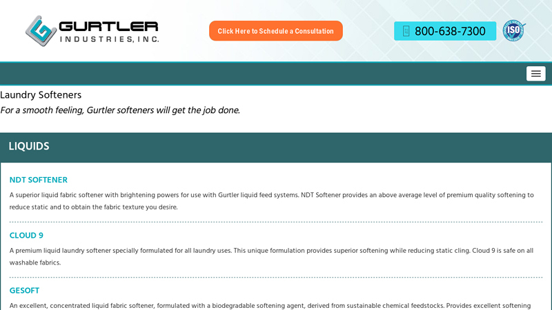 Commercial Powder and Liquid Laundry Softener