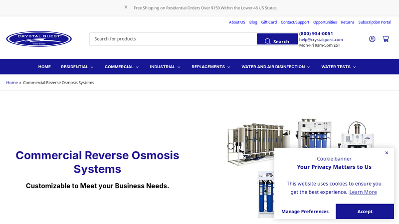 Commercial Reverse Osmosis Systems