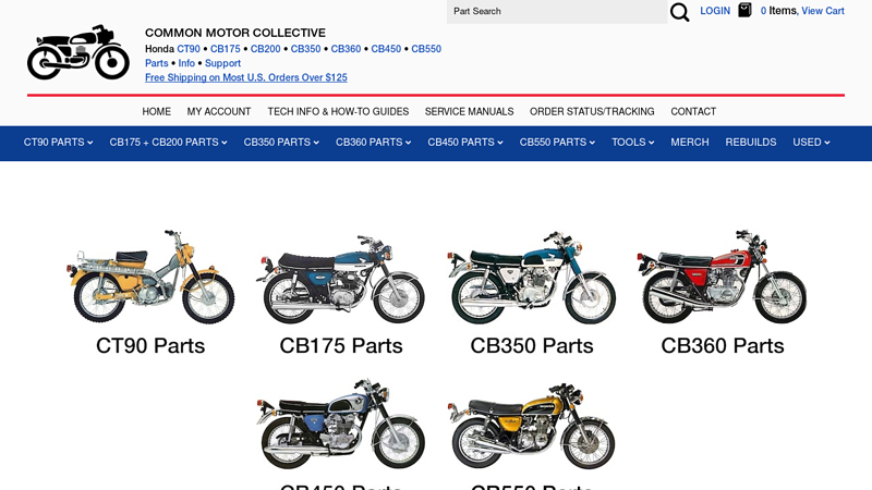 Common Motor Collective: Vintage Honda Motorcycle Parts