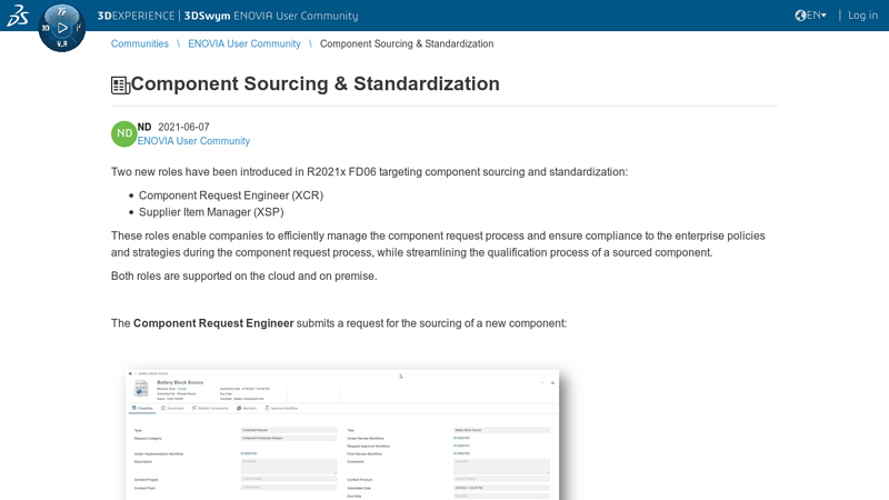 Component Sourcing Standardization