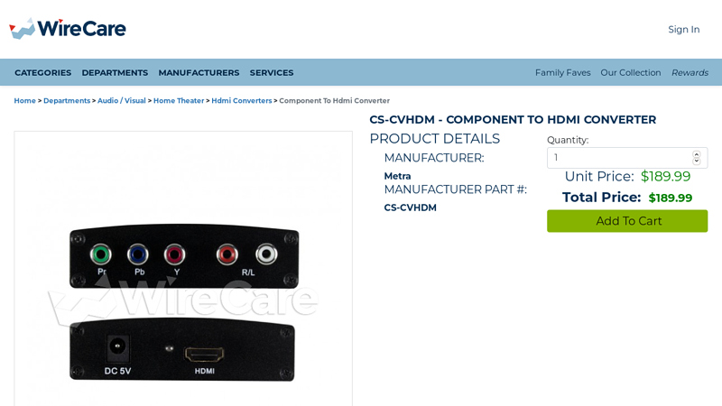 Component to HDMI® Converter