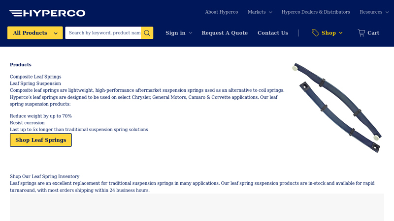 Composite Leaf Springs - Leaf Spring Suspension Parts