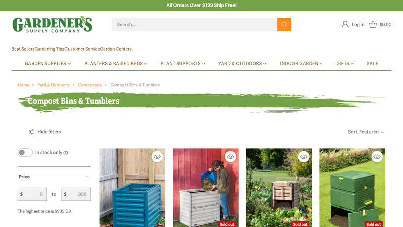 Compost Bins, Tumblers, & Worm Farms
