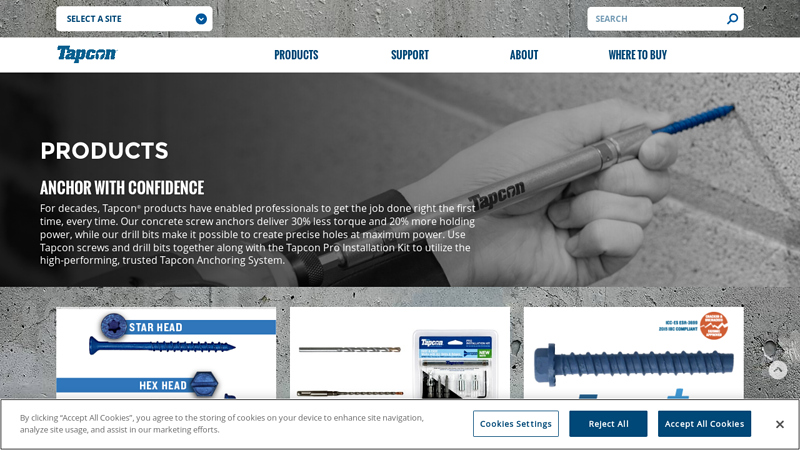 Concrete Anchors & Tapcon Drill Bits