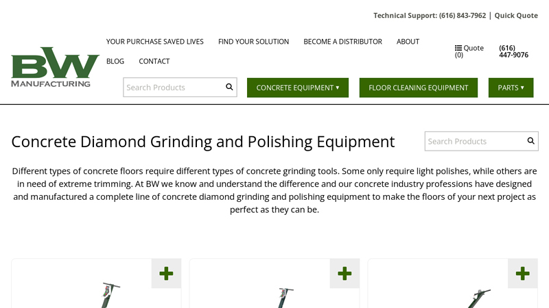 Concrete Diamond Grinding and Polishing Equipment