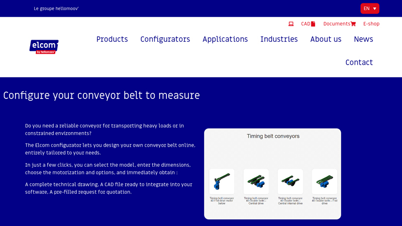 Configure Your Cleated Belt Conveyor