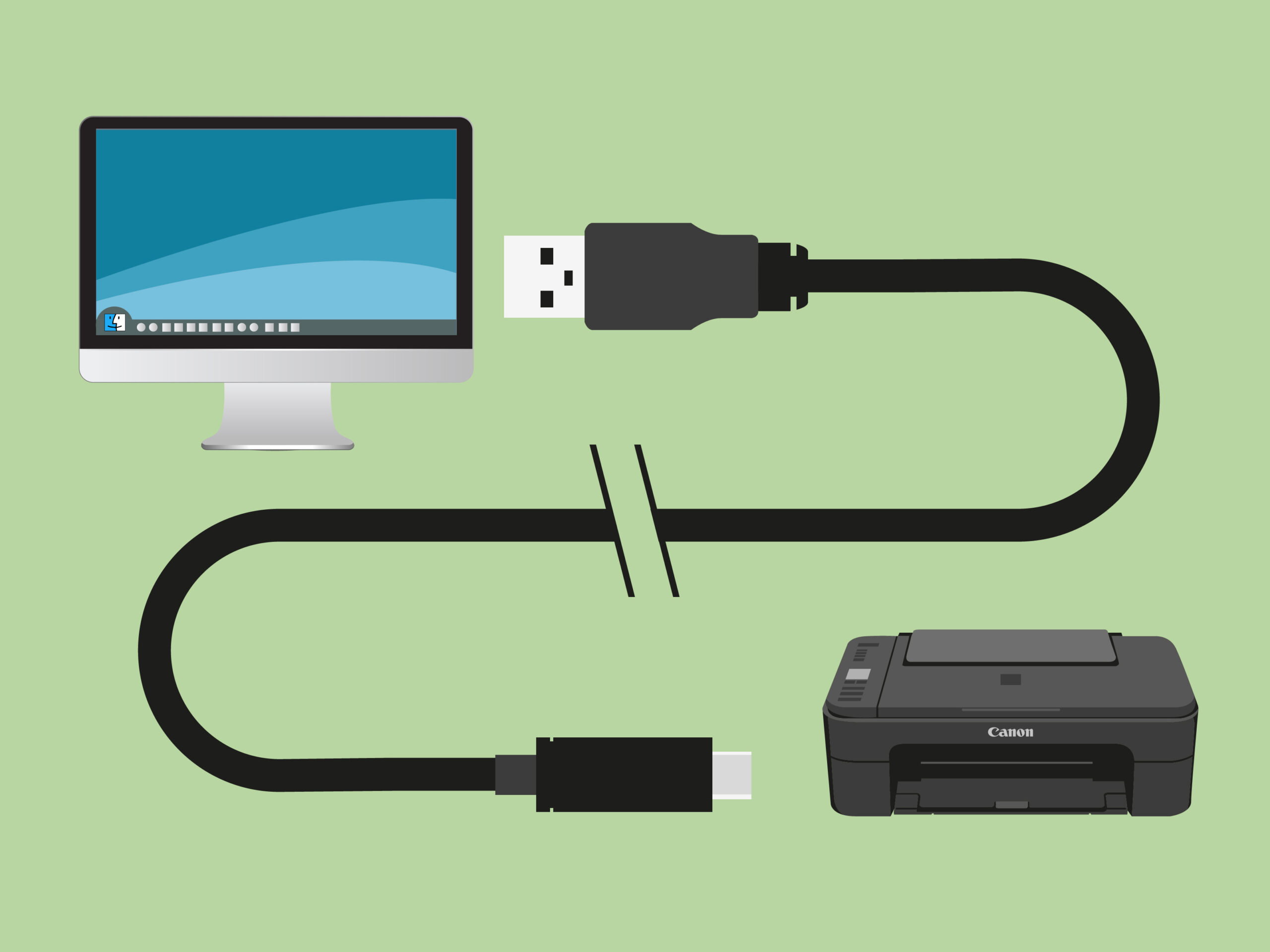 Connecting Your Printer to a Wireless LAN with a USB Cable