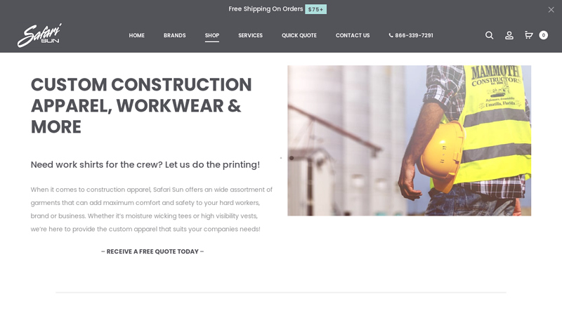 Construction Apparel custom t-shirts