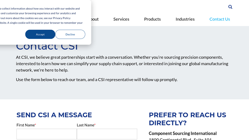 Contact Component Sourcing International