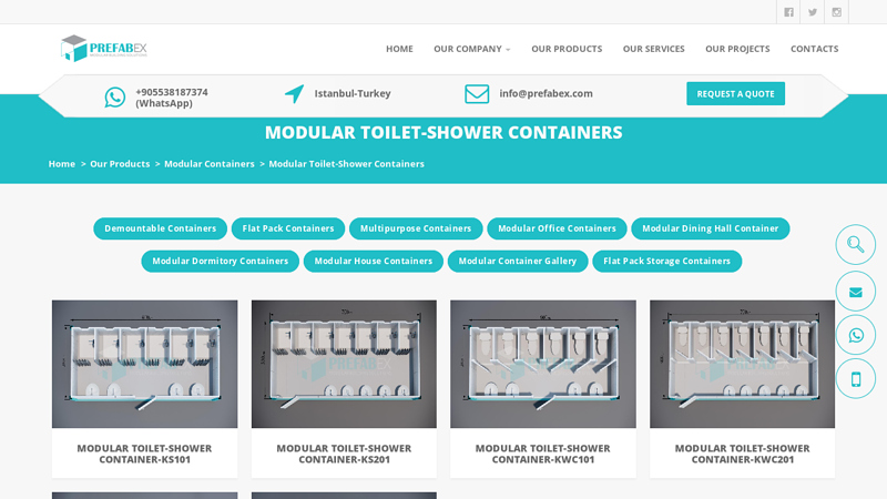 Container Toilets & Showers for Sale