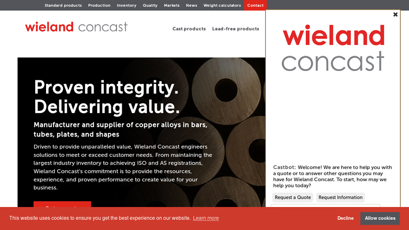 Continuous Cast Copper Alloys, Aluminum Bronze Alloys