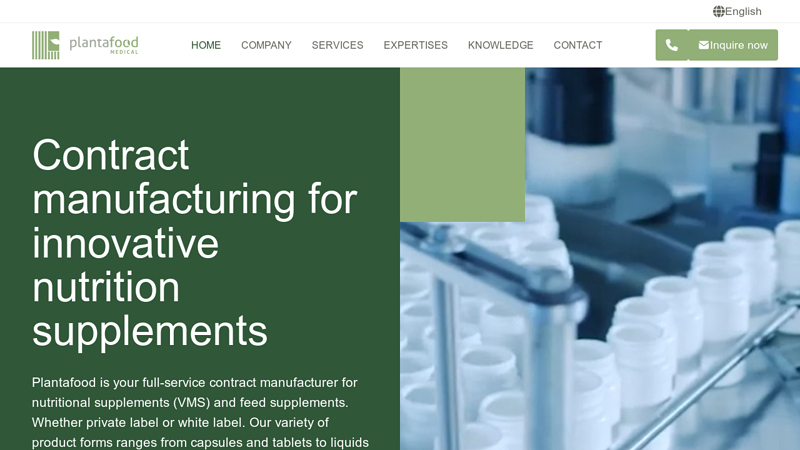 Contract manufacturer for food supplements