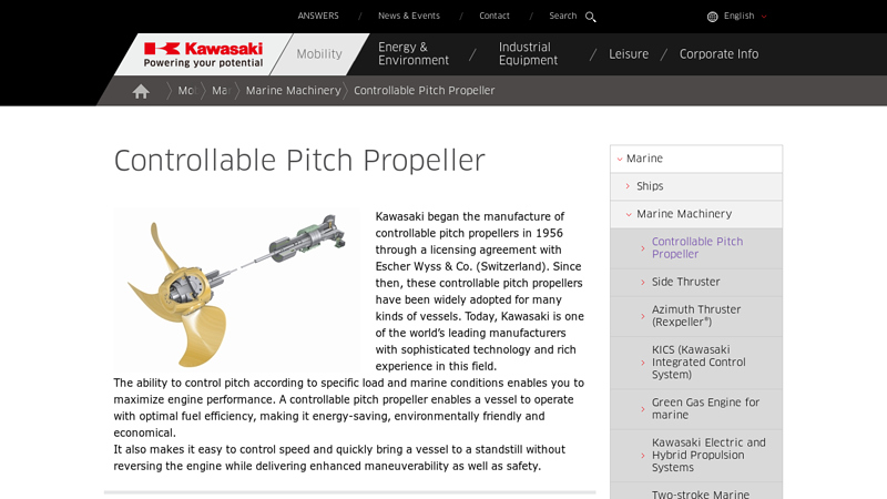 Controllable Pitch Propeller