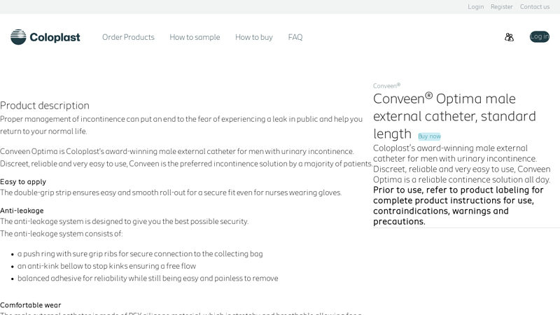 Conveen® Optima male external catheter, standard length Buy now