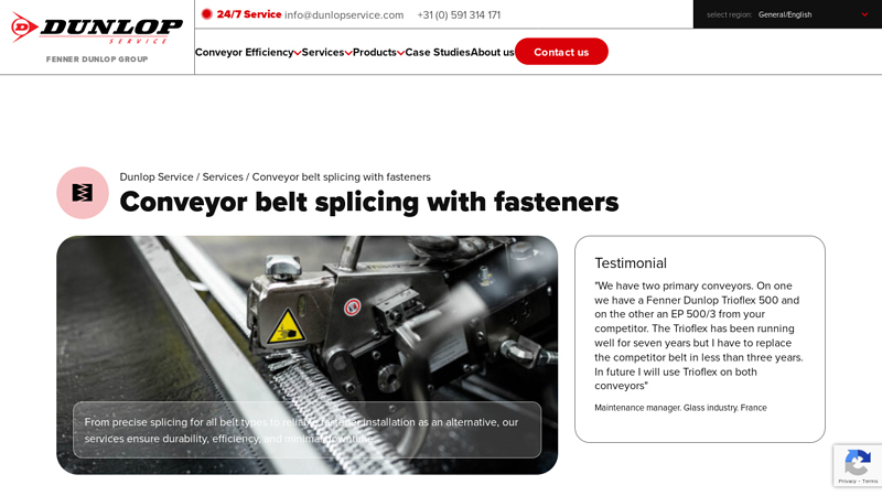 Conveyor belt splicing with fasteners