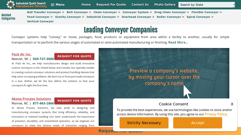 Conveyor Manufacturers