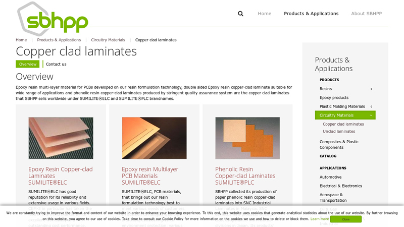 Copper clad laminates