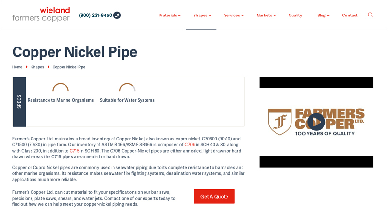 Copper Nickel Pipe