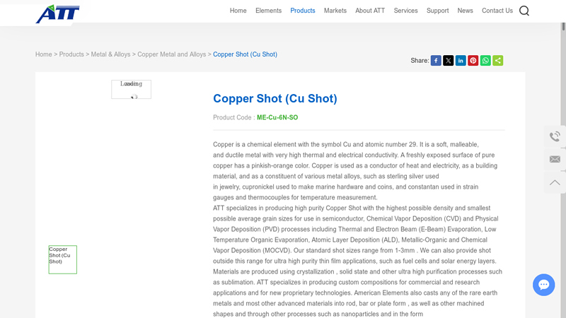 Copper Shot (Cu Shot)