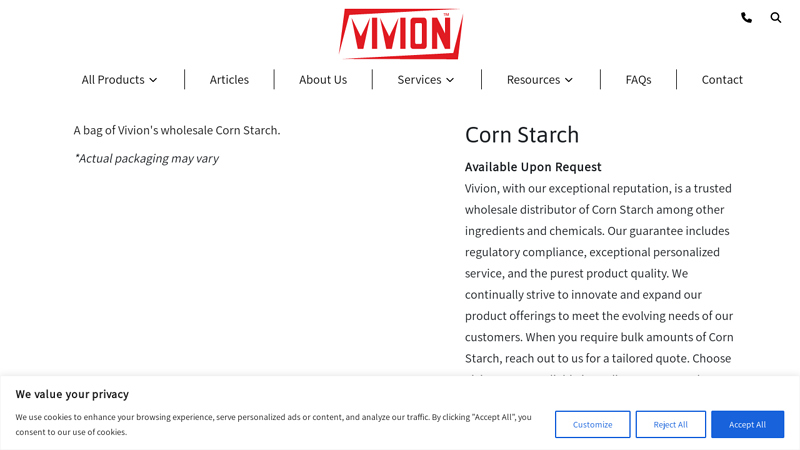 Corn Starch Supplier