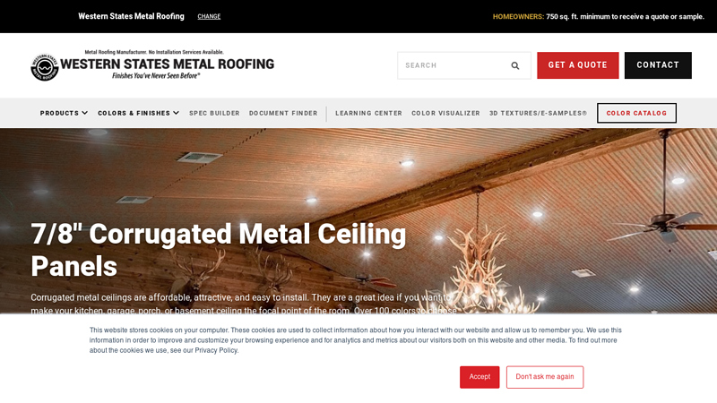 Corrugated Metal Ceiling