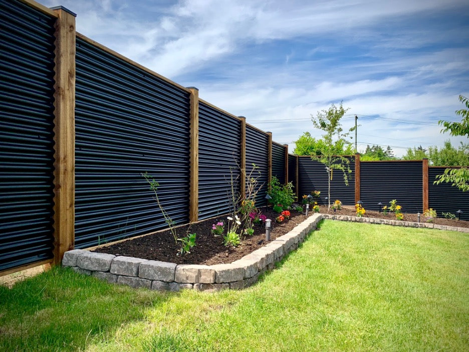 Corrugated Metal Fence
