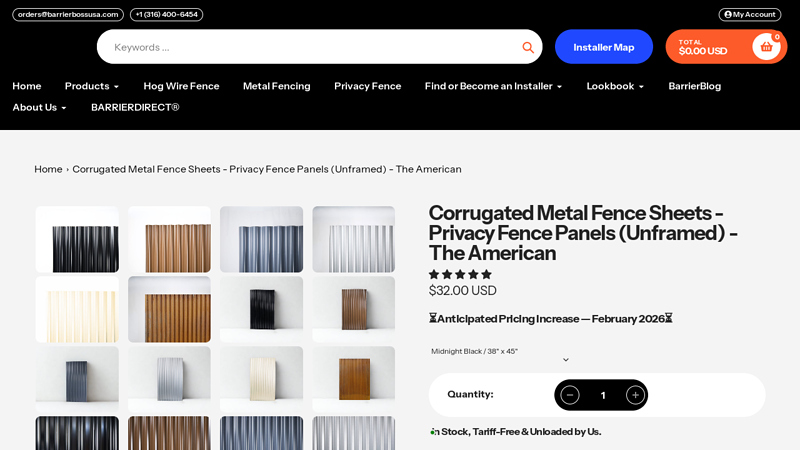 Corrugated Metal Fence Panels for Privacy Fence