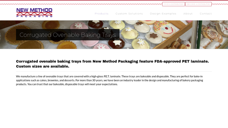 Corrugated Ovenable Baking Trays