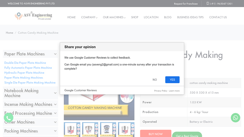 Cotton Candy Making Machine