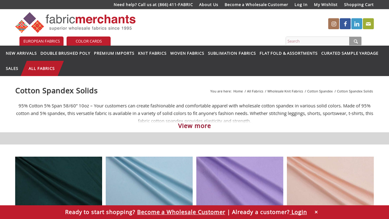 Cotton Spandex Solids