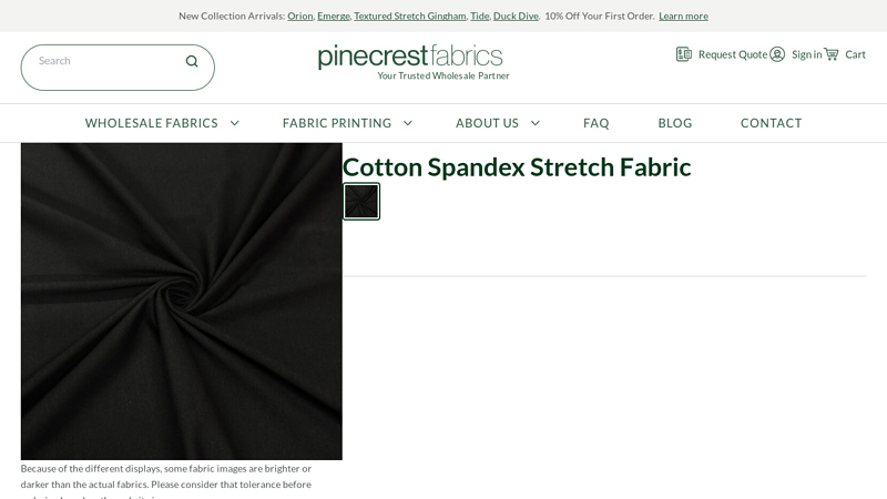 Cotton Spandex Stretch Fabric