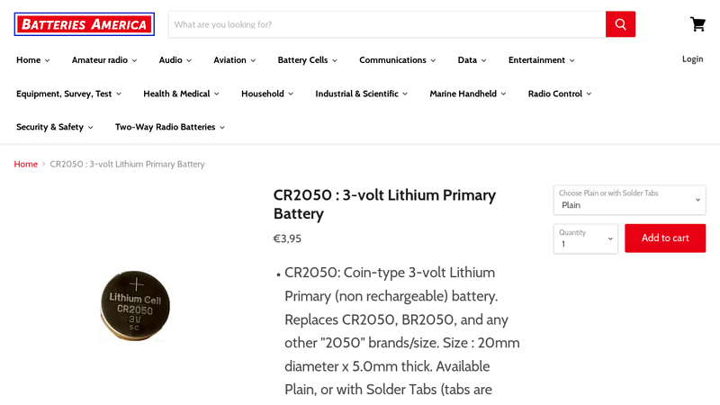 CR2050: Coin