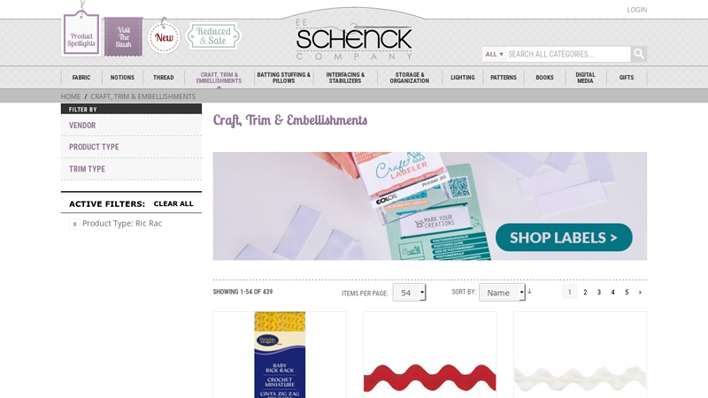 Craft, Trim & Embellishments: Ric Rac