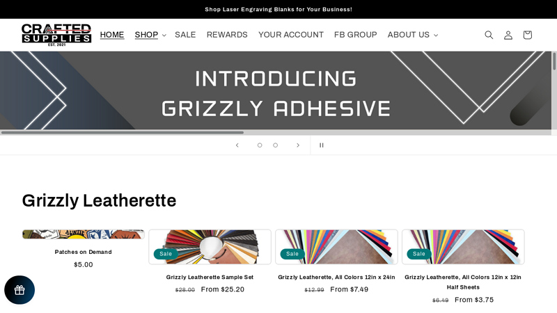 Crafted Supplies. Laser engraving blanks