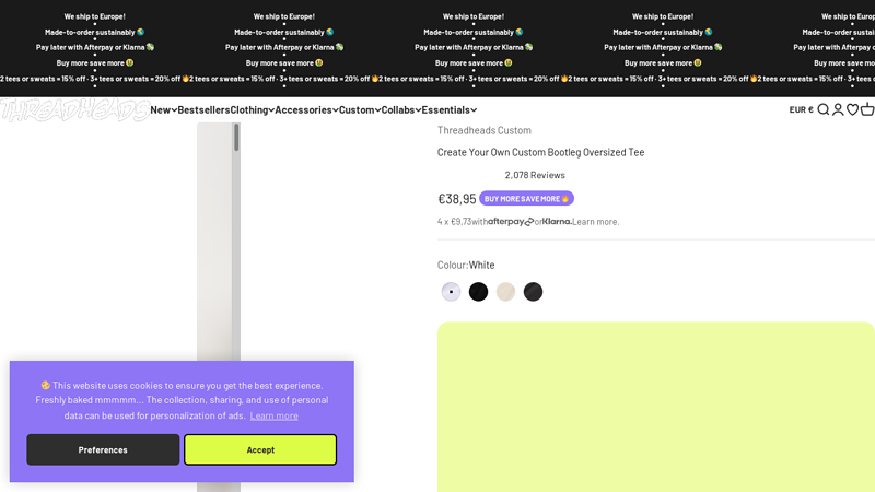 Create Your Own Custom Bootleg Oversized Tee custom t-shirts