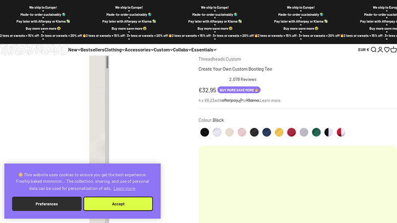 Create Your Own Custom Bootleg Tee custom t-shirts