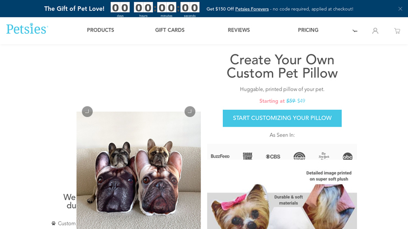 Create Your Own Custom Pet Pillow