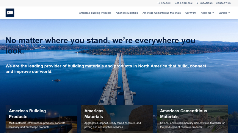 CRH is North America's largest manufacturer of building materials