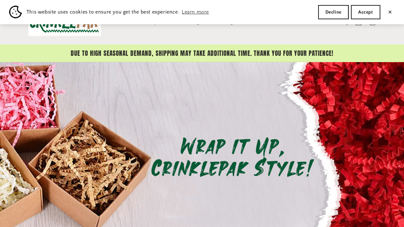CrinklePak: Crinkle Paper for Gift Baskets