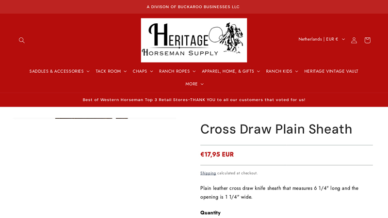 Cross Draw Plain Sheath