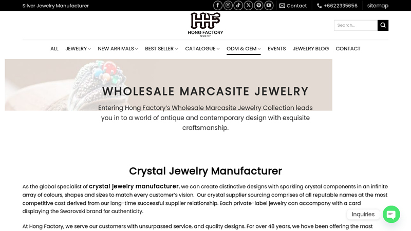 Crystal Jewelry Manufacturer