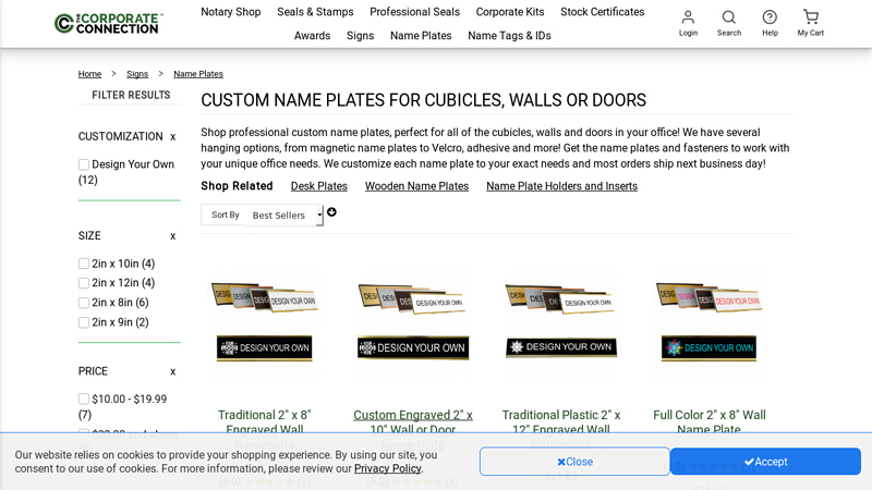 Cubicle Name Plates, Office Name Plates, Magnetic