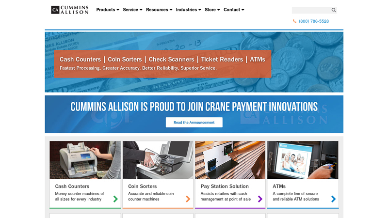 Cummins Allison Money Counters, Coin Sorters, Currency Scanners