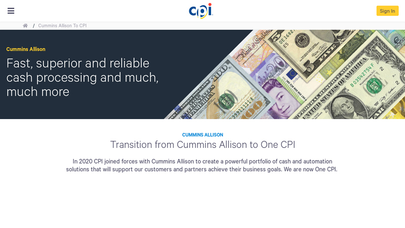 Cummins Allison to CPI