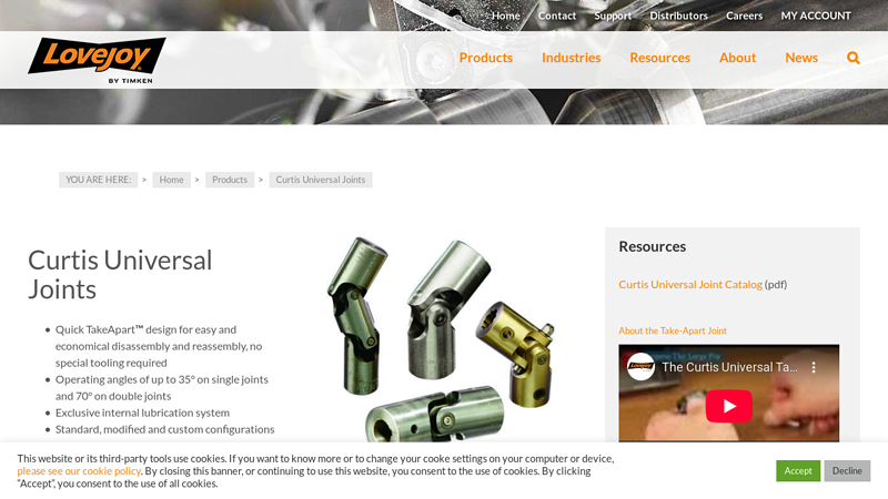 Curtis Universal Joints
