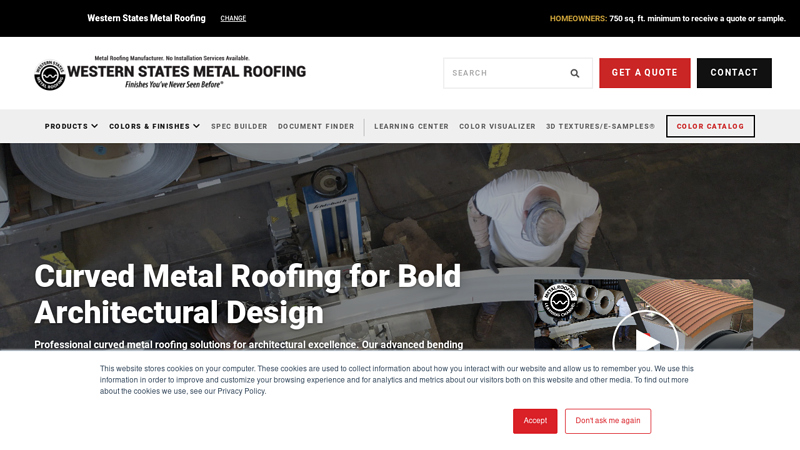 Curved Metal Roofing