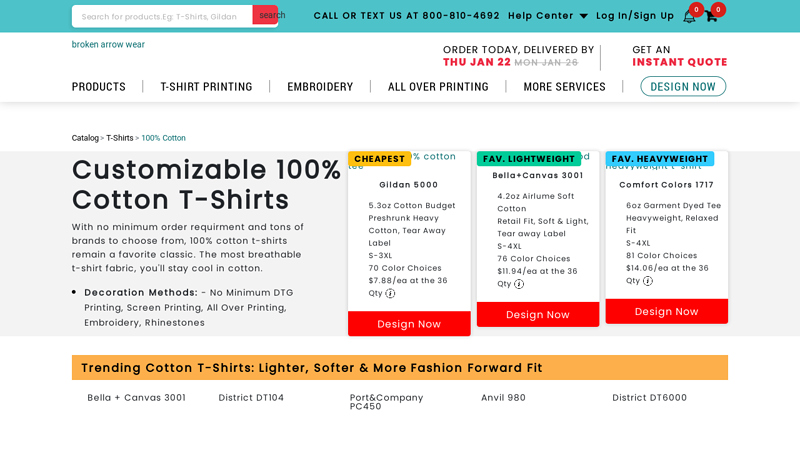 Custom 100% Cotton T custom t-shirts