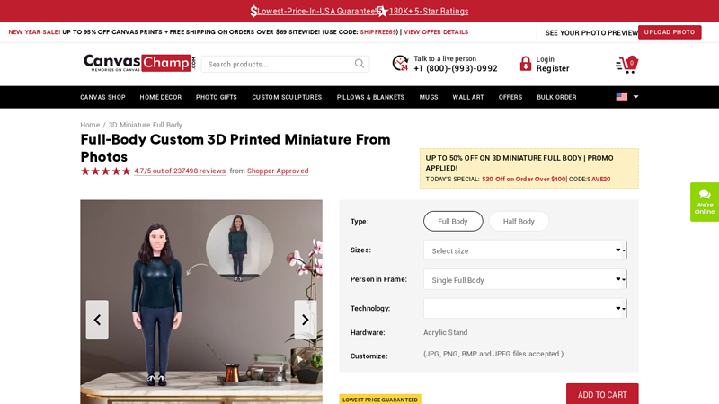 Custom 3D Miniatures - Full Body