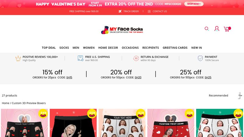 Custom 3D Preview Boxers