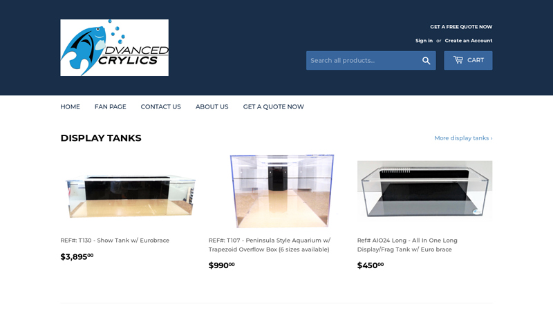 Custom Acrylic Aquariums, Sumps and Accessories